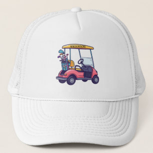 Golf Cart Clubs Monogramm Name Trucker Hut Truckerkappe