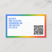 🏌️ ♂️ Golf Cart Colorous Custom QR Visitenkarte (Rückseite)