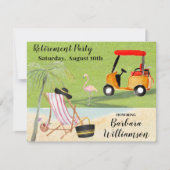 Golf Cart Course Retirement Party Einladung (Vorderseite)