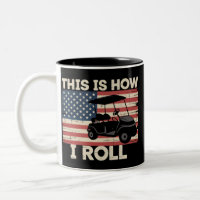Golf Cart Fahrer So rolle ich Amerikanische Flagge
