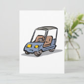 Golf Cart Fun Sports Vehicle Einladung (Stehend Vorderseite)