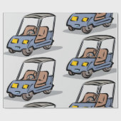 Golf Cart Fun Sports Vehicle Geschenkpapier (Flach)