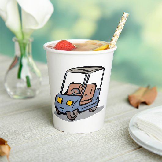 Golf Cart Fun Sports Vehicle Pappbecher
