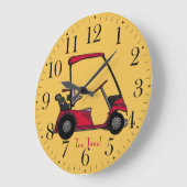 Golf Cart für den Golfer Große Wanduhr (Winkel)