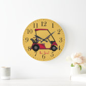 Golf Cart für den Golfer Große Wanduhr (Zuhause)