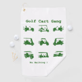 Golf Cart Gang Funny Golf Lover Geschenk Golfhandtuch (Insitu)