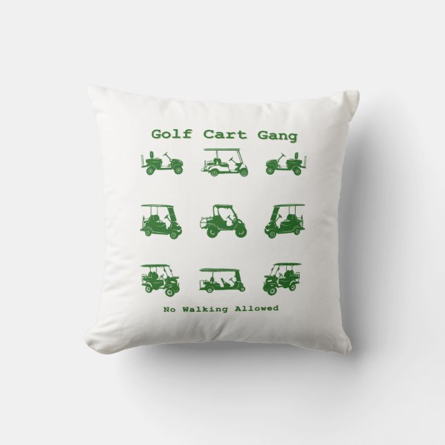 Golf Cart Gang Funny Golf Lover Geschenk Kissen (Vorderseite)