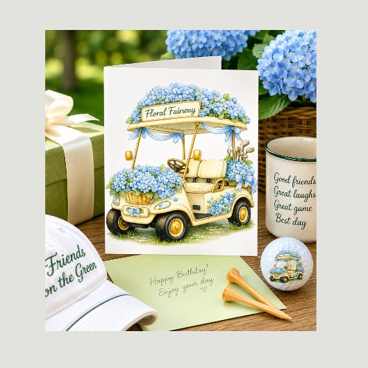 Golf-Cart-Geburtstagskarte oder Aufmunterungskarte Karte