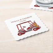 Golf Cart Golf-Tasche Schläger Hochzeit DIY Mehrfa Untersetzer (angewinkelt)