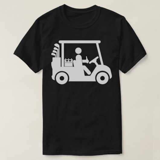 Golf Cart Golfer trinken T-Shirt (Design vorne)