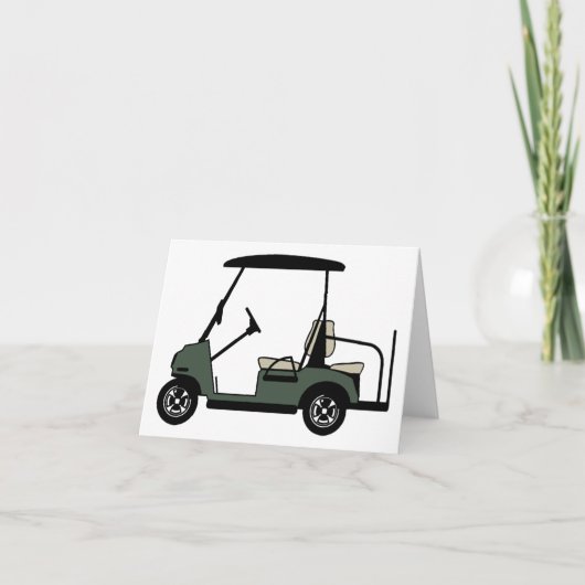 Golf Cart Grußkarte Feiertagskarte (Vorderseite)
