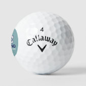 Golf Cart Icon und E Initial Mark blau Golfball (Logo)