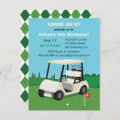 Golf Cart Kindergeburtstag Party Einladungen (Vorne/Hinten)