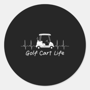 Golf Cart Life Funny Joke Parody Golfspielen Golfe Runder Aufkleber