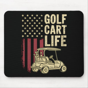 Golf Cart Life Usa Flag Funny Golfspiel Vater Husb Mousepad