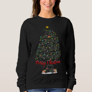 Golf Cart Lover Xmas Lighting Santa Golf Cart Chri Sweatshirt