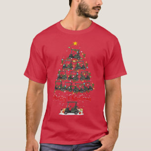 Golf Cart Lover Xmas Lighting Santa Golf Cart Chri T-Shirt