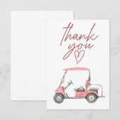 Golf Cart mit Dankeschön Text Dankeskarte (Vorne/Hinten)