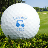 Golf Cart Mit Monogramm Initialen Live to Golf Blu Golfball