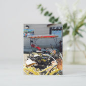 "Golf Cart on Middle Bass Island" Grußkarte Postkarte (Stehend Vorderseite)