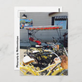 "Golf Cart on Middle Bass Island" Grußkarte Postkarte (Vorne/Hinten)