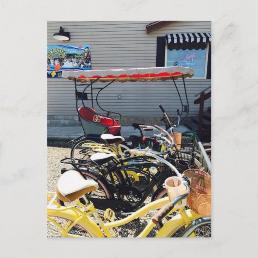 "Golf Cart on Middle Bass Island" Grußkarte Postkarte (Vorderseite)