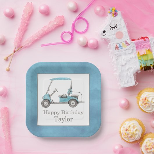 Golf Cart Pappteller (Party)