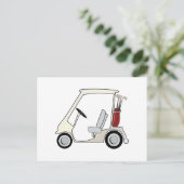 Golf_cart Postkarte (Stehend Vorderseite)