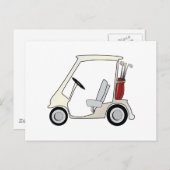 Golf_cart Postkarte (Vorne/Hinten)