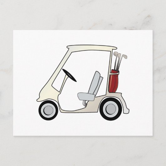 Golf_cart Postkarte (Vorderseite)