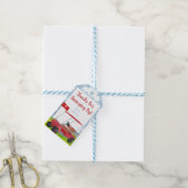 Golf Cart Preppy Blue White Gingham Kariert Geschenkanhänger (Mit Garn)