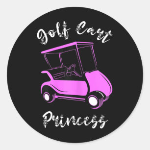Golf Cart Princess Golf Club Runder Aufkleber