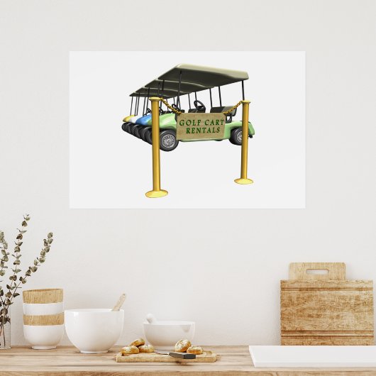 Golf Cart Rentals Poster (Küche)