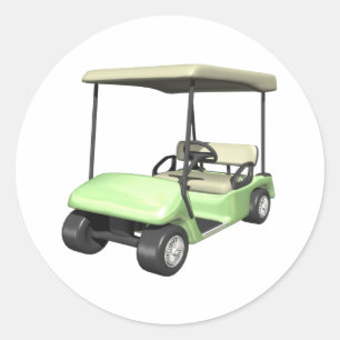 Golf Cart Runder Aufkleber