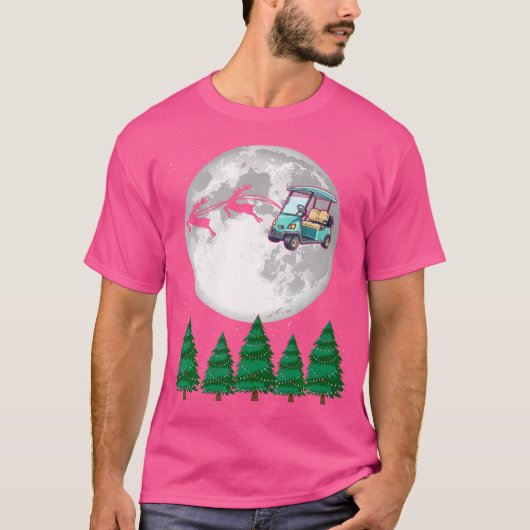 Golf Cart Santa Weihnachten Spielspaziergang Funny T-Shirt (Vorderseite)