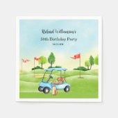 Golf Cart Scenic Custom Any Year Birthday Serviette (Vorderseite)