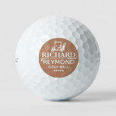 Golf Cart : Terracotta Brown Golfer Mark Golfball (Vorderseite)
