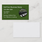 Golf Cart Theme Business Cards Visitenkarte (Vorne/Hinten)