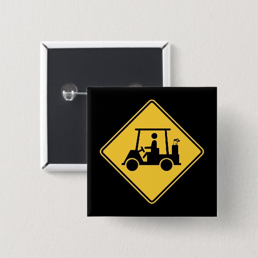 Golf Cart Vorsicht Schild Button (Vorne & Hinten)