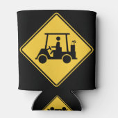 Golf Cart Vorsicht Schild Dosenkühler (Rückseite)