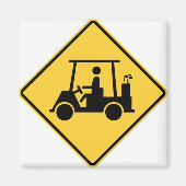Golf Cart Vorsicht Schild Magnet (Vorne)