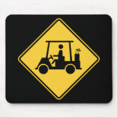 Golf Cart Vorsicht Schild Mousepad (Vorne)