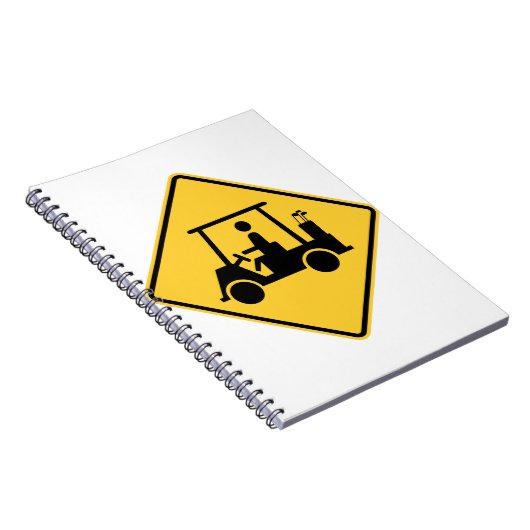 Golf Cart Vorsicht Schild Notizblock (Rechte Seite)