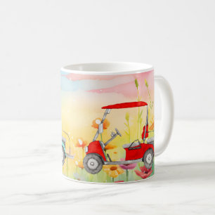 Golf Cart Watercolor Kaffeetasse