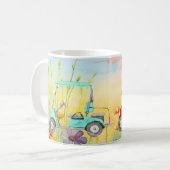 Golf Cart Watercolor Kaffeetasse (Vorderseite Links)