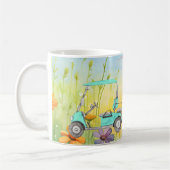 Golf Cart Watercolor Kaffeetasse (Links)