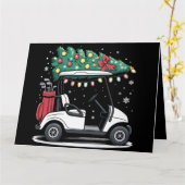 Golf Cart Weihnachtsbaum Lichter Xmas Sport Golfer Karte (Gelbe Blume)