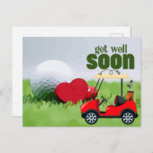 Golf Cart wird bald zum Erfolg für Golfer Card Postkarte (Vorne/Hinten)