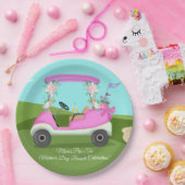 Golf Cart With Mimosas Mother's Day Brunch Pappteller (Party)