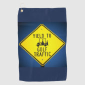 Golf Cart Yield-Zeichen Golfhandtuch (Vorderseite)